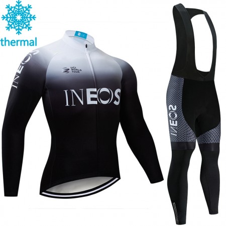 Completo Maglia ML + Pantaloncino con bretelle ML 2019 TEAM INEOS Winter Invernale N003